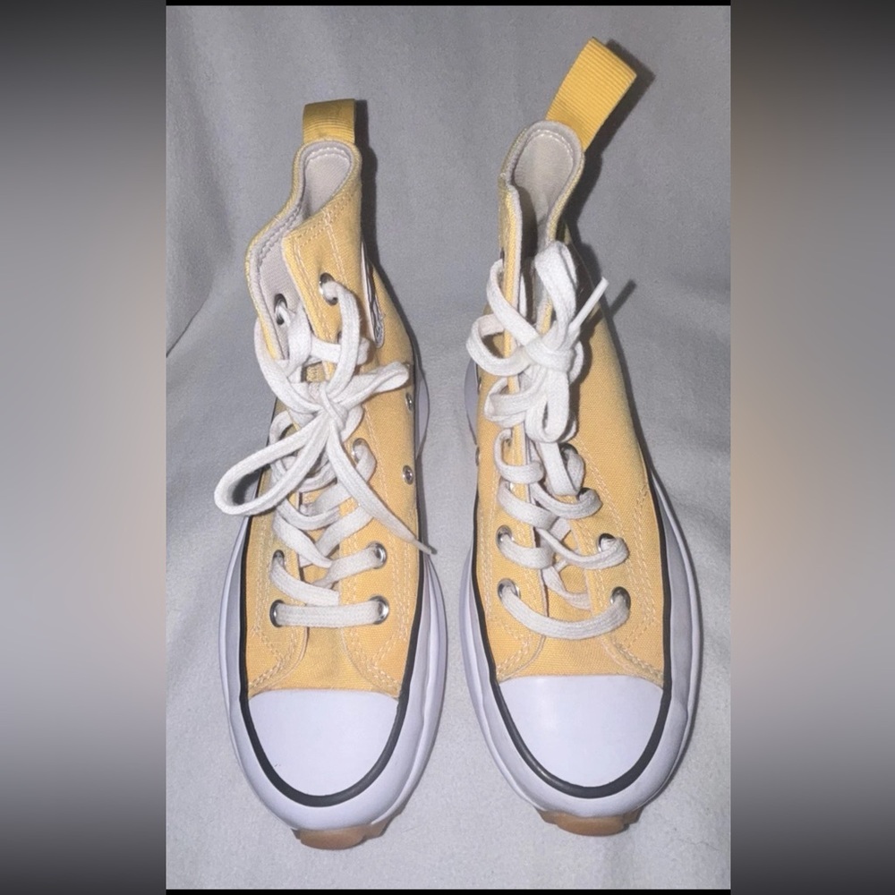 Converse Run Star Hike Hi Womens Size 6 Yellow Citron Zest Sneakers - Picture 5 of 9